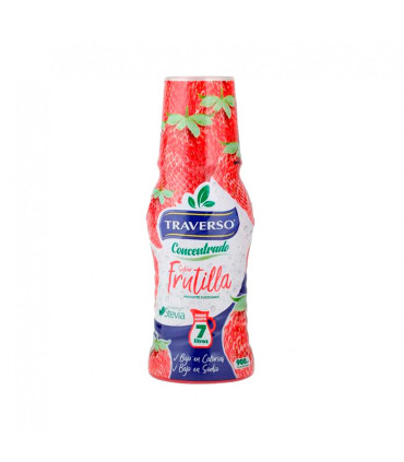 Jugo concentrado sabor frutilla Traverso (900 ml)