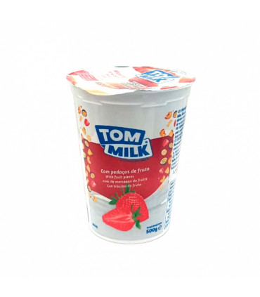 Yogurt pasteurizado sabor fresa con trocitos de fruta (500 g / 1.10 lb)