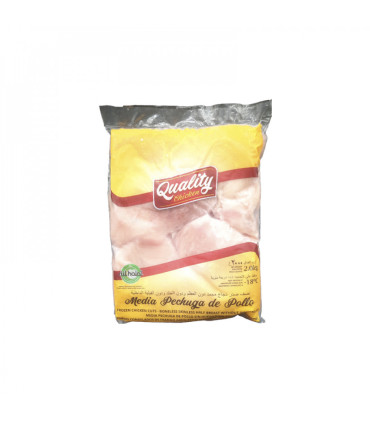 Media pechuga de pollo sin hueso y sin piel Quality Chicken (2 kg / 4.4 lb)