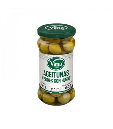 Aceitunas verdes con hueso Vima Foods (290 g / 314 ml)